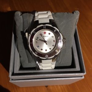 NIB MICHELE Tahitian Jellybean Watch White!
